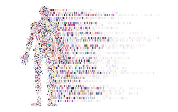 dna test infographic. genome sequence map. - mutasi genetik ilustrasi stok