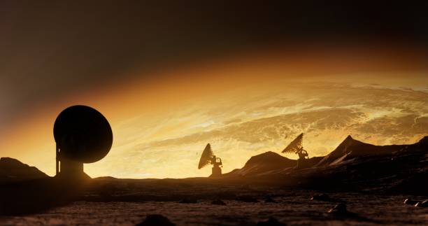 istock A cosmic scene with parabolic antennas 2162863004