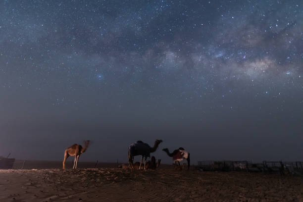 istock milky way motion across night sky during off road camping in desert 2162863364