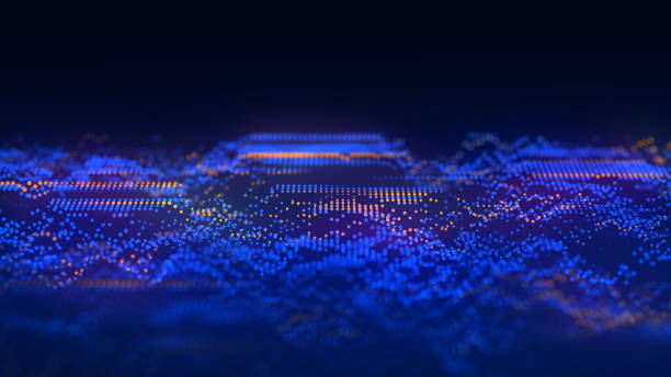istock Dynamic color wave of particles and lines. Abstract futuristic background. Big data visualization. 3D rendering. 2162863522