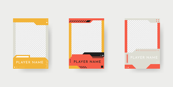 Player Frameborder Collection Of Player Frames Template Stock Illustration - Download ...