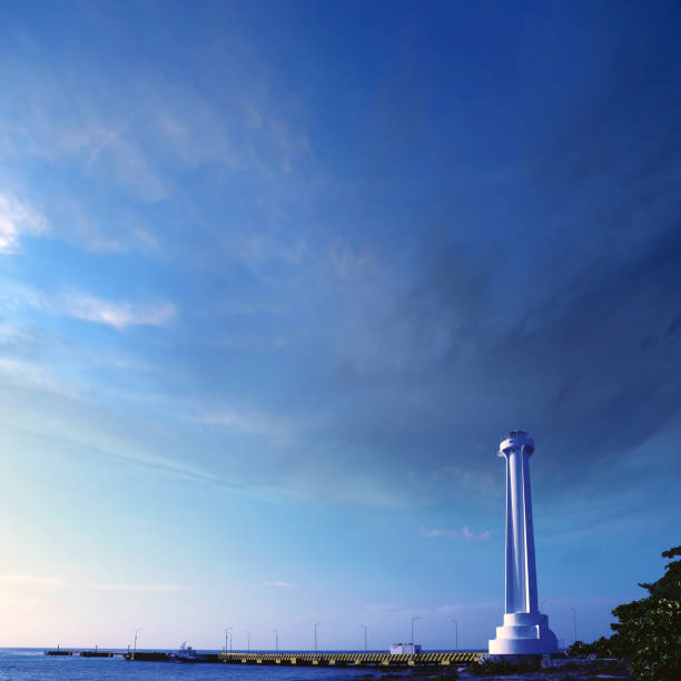 Large lighthouse in Cozumel, Mexico