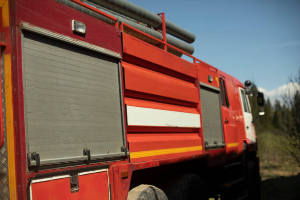 istock Fire truck. Special equipment for extinguishing fire. 2162867913