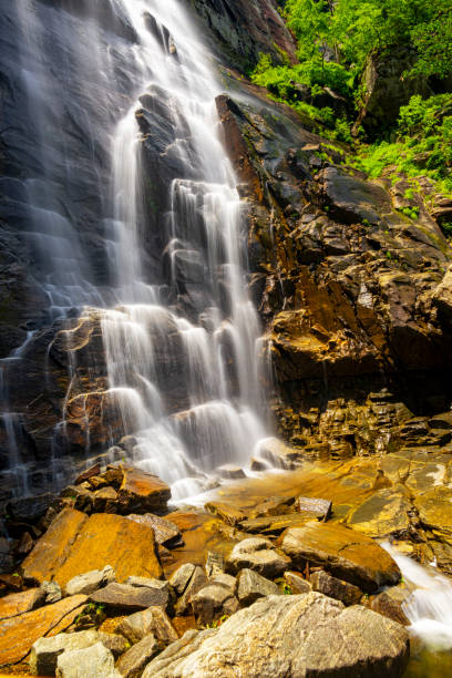 Long Time Exposure Of Flowing Water At Hickory Nut Falls, Chimney Rock State Park, North Carolina