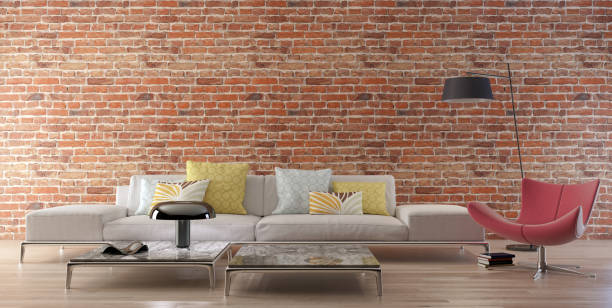 istock Large luxury modern bright interiors Living room mockup illustration 3D rendering image 2162868637
