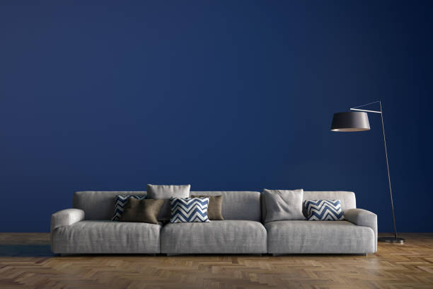 istock Large luxury modern bright interiors Living room mockup illustration 3D rendering image 2162868651