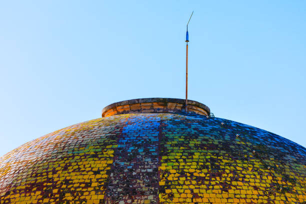 istock Large dome with a yellow and a green teled roof 2162868745