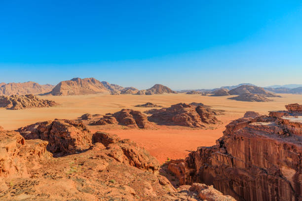 istock Wadi Rum panoramic view in Al Ghuroub sunset point 2162870580