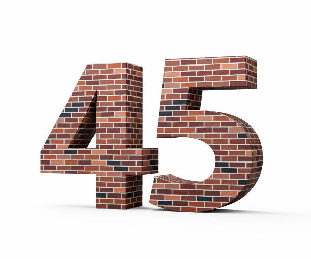 istock Bricks Wall Number Forty Five 45 Digit Made Of Colored Wall Of Bricks 3D Illustration 2162870771