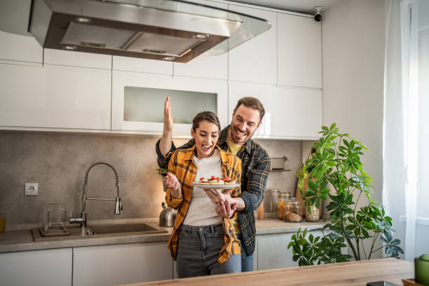 istock Surprise breakfast! Bruschetta for his girlfriend 2162871583