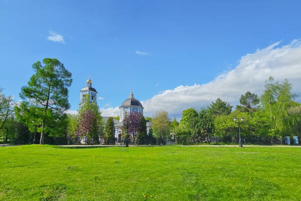 istock Tsaritsyno city green park, lush lawn. 2162871631