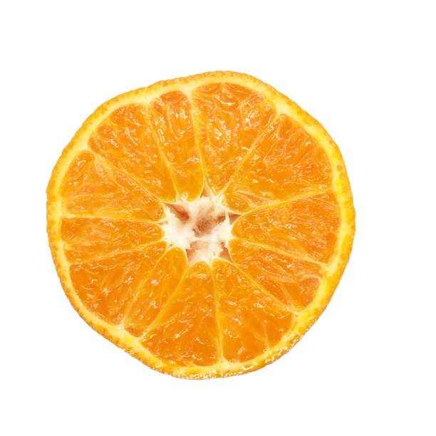 istock Image of oranges and oranges with the insides showing on a white background. 2162878252