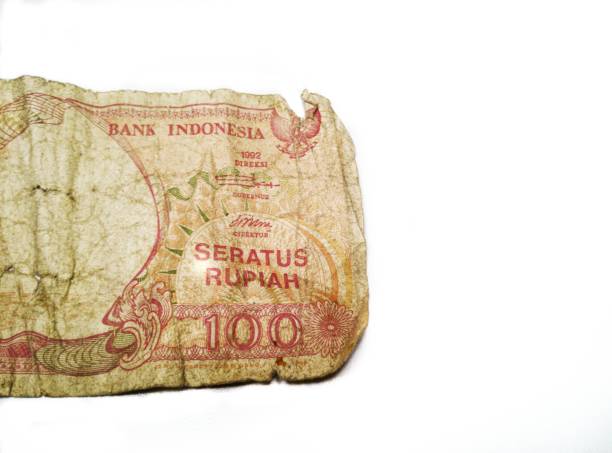 100 Rupiah (Indonesian currency) from old Indonesian money from 1992 which is outdated