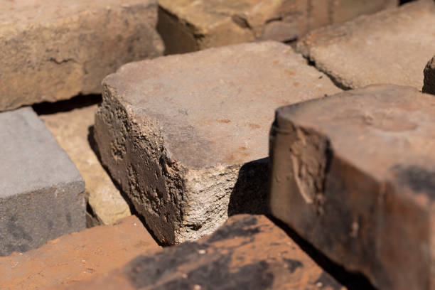 istock old used bricks made of red clay and other materials 2162879717