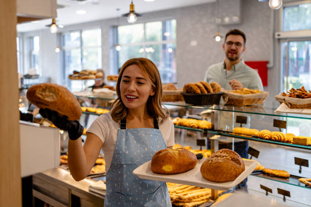istock Enjoyable buying interaction in bakery 2162884225