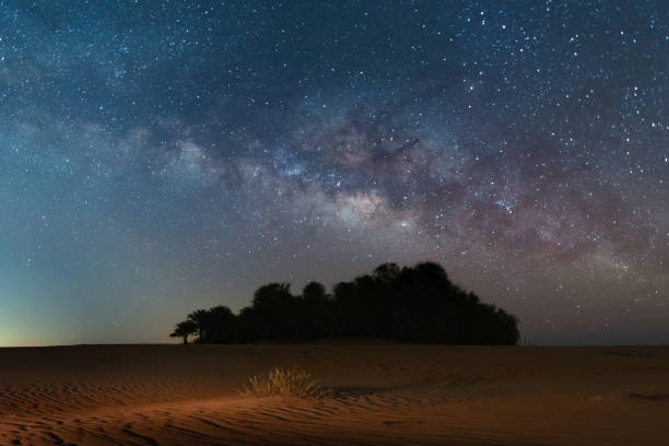 istock milky way night sky during off road camping in Oasis desert 2162893948