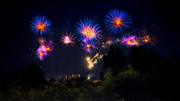 istock Fireworks over the Medieval City of Carcassonne - 2 2162896113