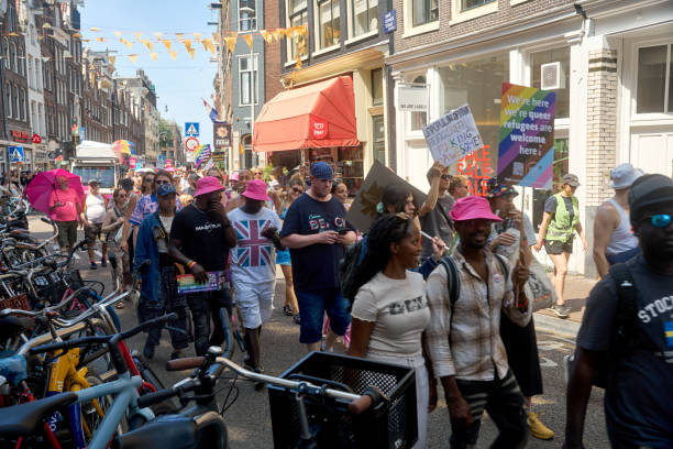 Netherlands, Amsterdam - July 20, 2024: Pride celebrations on the streets of Amsterdam