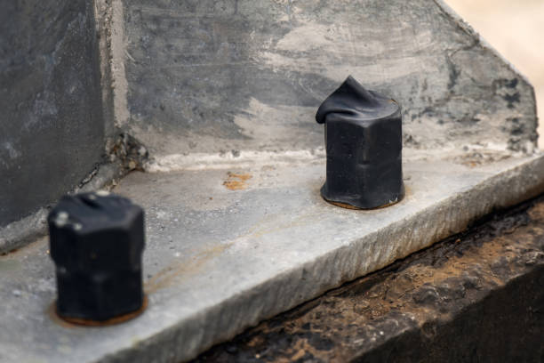 istock Large industrial nut coated with special black plastic for corrosion protection 2162898439