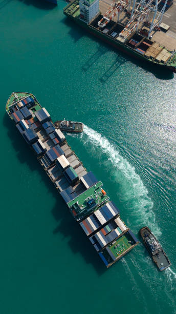 istock front view Cargo Container ship the ocean ship carrying container and running for import export concept technology freight shipping by ship 2162899503