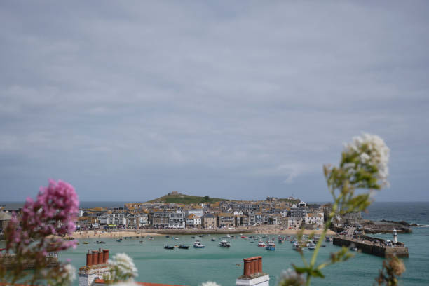 Views over St. Ives, Cornwall on a June day.
