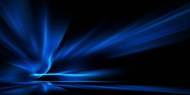 istock Beautiful light flares. Glowing streaks on dark background. Luminous abstract blue line background. Light effect wallpaper. 2162903162