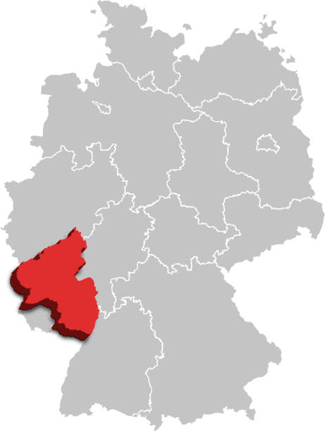 istock Rhineland Palatinate MAP STATE OF GERMANY 3D ISOMETRIC MAP 2162906271