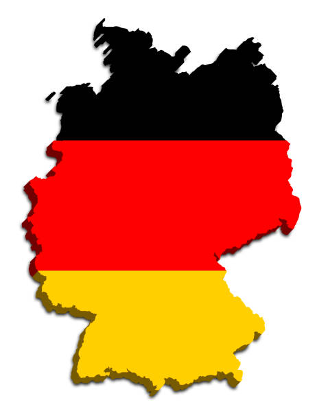 istock GERMANY MAP OF GERMANY WITH ITS STATES AND DIVISIONS WITH FLAG 2162906329