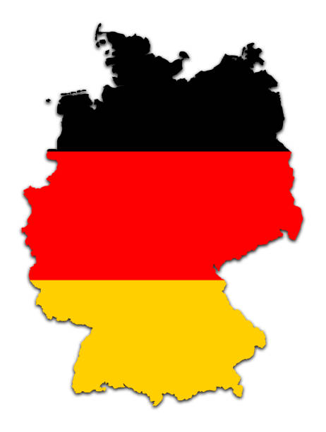 istock GERMANY MAP OF GERMANY WITH ITS STATES AND DIVISIONS WITH FLAG 2162906340