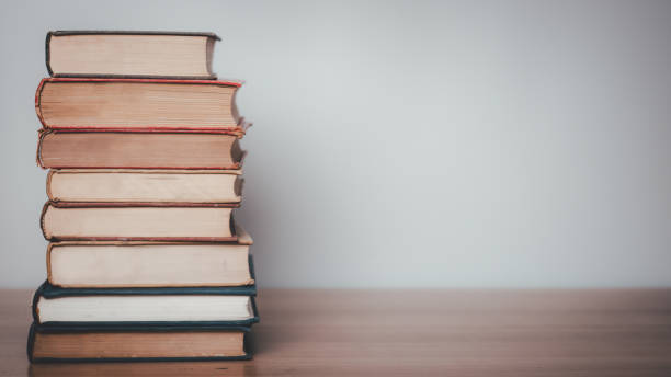 istock Old books on the shelf. 2162908116
