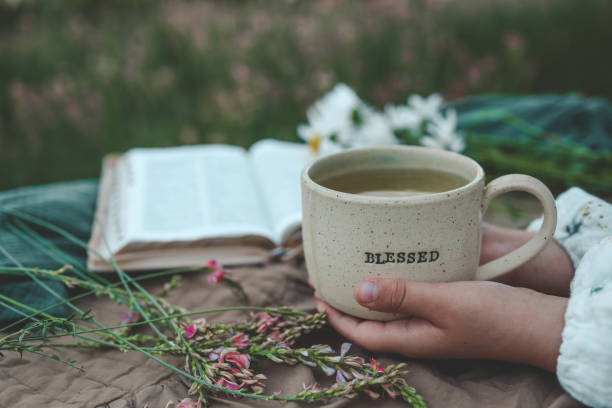 istock Cup of BLESSED in hands, good morning, Christian concept 2162908314