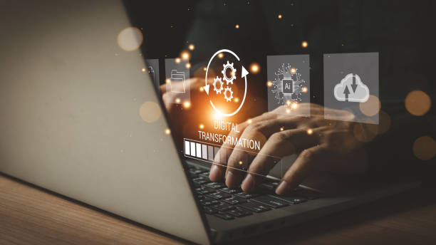 istock Digital transformation change management, internet of things. new technology bigdata and business process strategy, customer service management, cloud computing, smart industry.Aitechnology. 2162908648