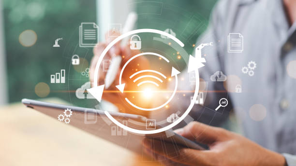 istock Digital transformation change management, internet of things. new technology bigdata and business process strategy, customer service management, cloud computing, smart industry.Aitechnology. 2162908651