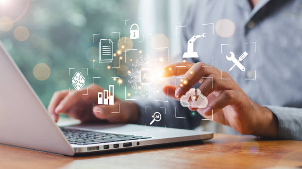 istock Digital transformation change management, internet of things. new technology bigdata and business process strategy, customer service management, cloud computing, smart industry.Aitechnology. 2162908663