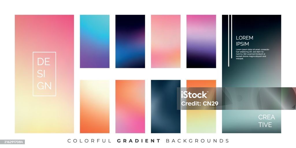 Gradient Design Board Soft Gradient Background Design For Ui Stock Illustration - Download ...