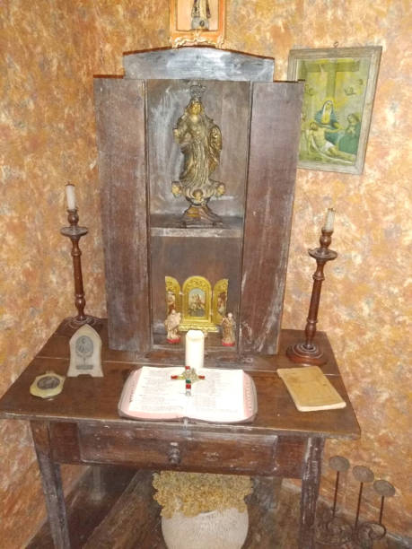 istock Old wooden residential altar. 2162918268