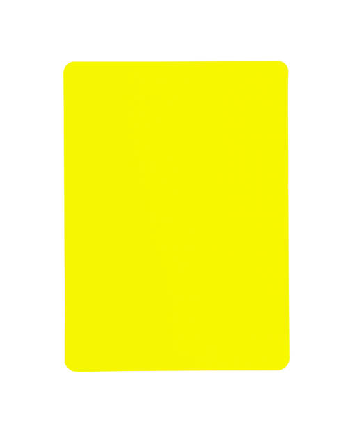 istock Yellow card isolated on white background. 2162924671