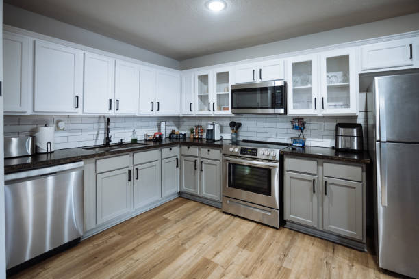 istock Interior of modern American kitchen in Texas 2162929666