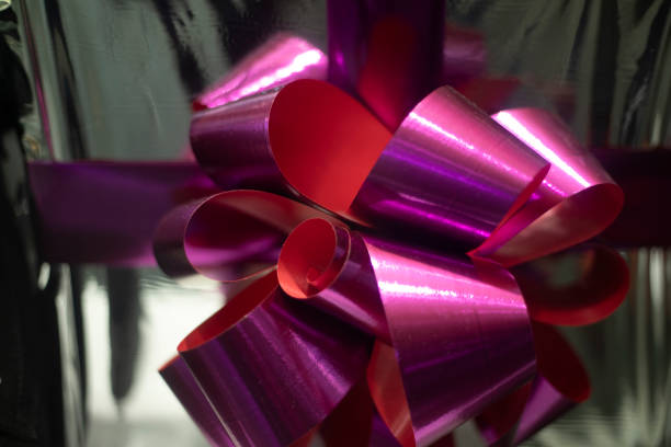 A pink fabric ribbon perfectly isolated with a CLIPPING PATH
