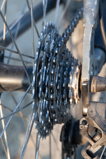 istock Mountain bike cassette close-up. Bicycle transmission element 2162946454