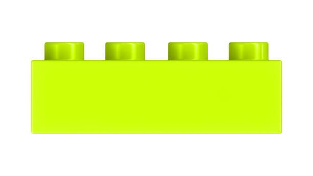 istock Lime Green Toy Block Isolated on a White Background. 2162947017
