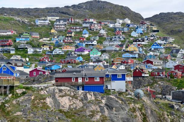 istock Colourful houses on a hill 2162947135