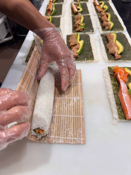 istock Japanese sushi chef prepare Sushi kitchen countertop 2162947147