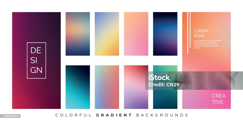 Gradient For Screen Modern Screen Vector Design With Enhanced Soft Color Gradients Stock ...