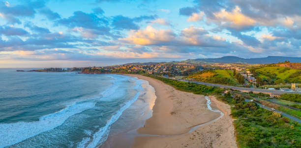 istock Aerial sunrise views over Bombo Beach at Kiama 2162952809