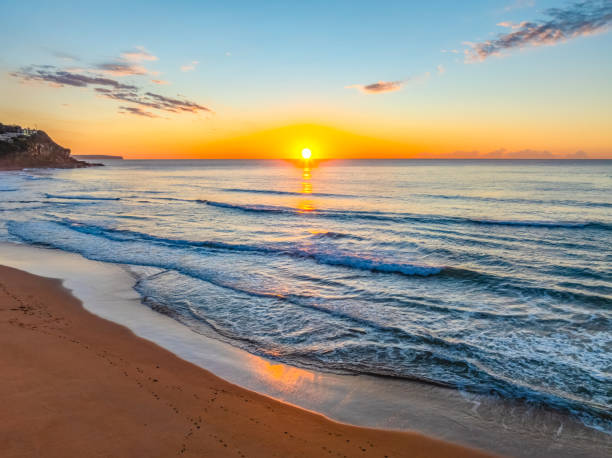 istock Northern Beaches Sunrise at the seaside with rain clouds 2162952828