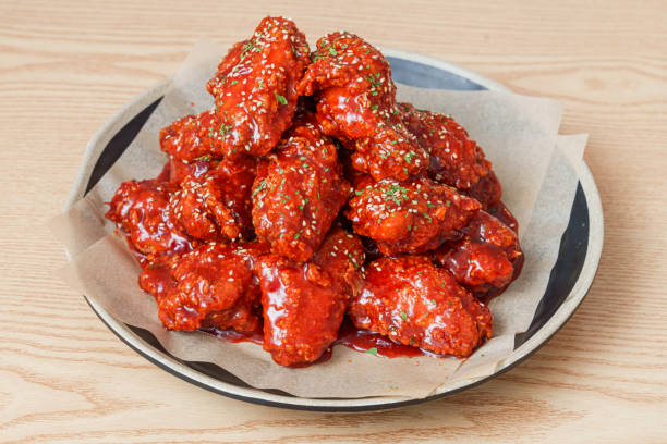 Homemade Korean Sweet & Spicy Fried Chicken recipe.