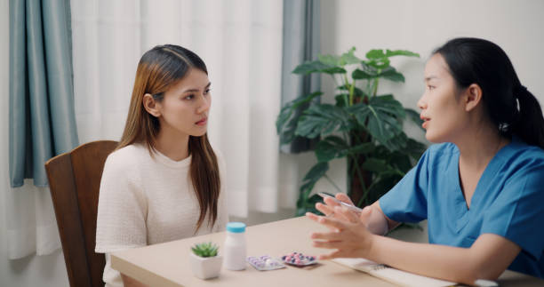 istock The doctor is explaining the patient's medication intake. 2162958891