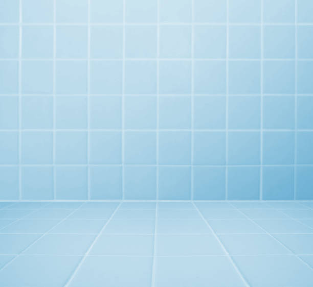 istock Product background Simple blue tile texture in the bathroom 2162960042
