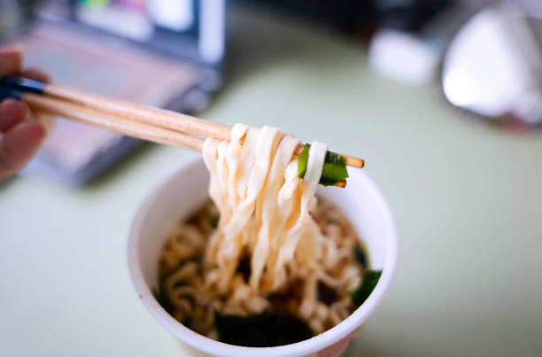 Instant noodles might be the best invention in the 20th century but it is very unhealthy. It is way too easy for you to grab it when you feel peckish as it requires you to pour boiled water. Also instant noodles can be stored for a long time. Although you are aware that it is very unhealthy, it is tempting to eat them as there are so many flavors nowadays. It is not only ramen but also Udon and Soba available as \